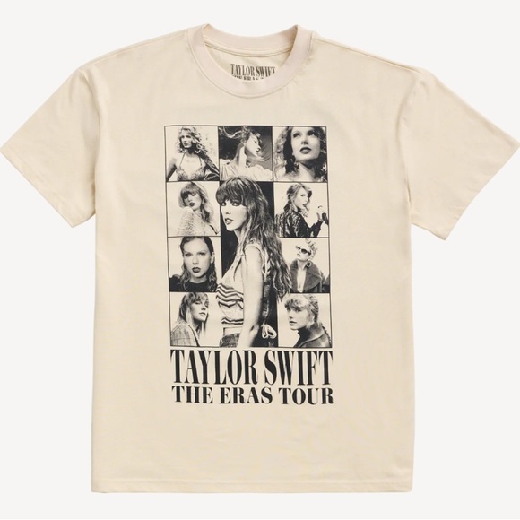 Taylor Swift Tops - Taylor Swift The Eras Tour Cream T-Shirt